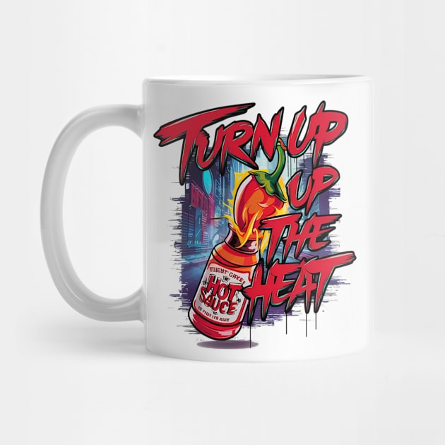 Turn Up The Heat, Hot Sauce Graffiti Design by RazorDesign234